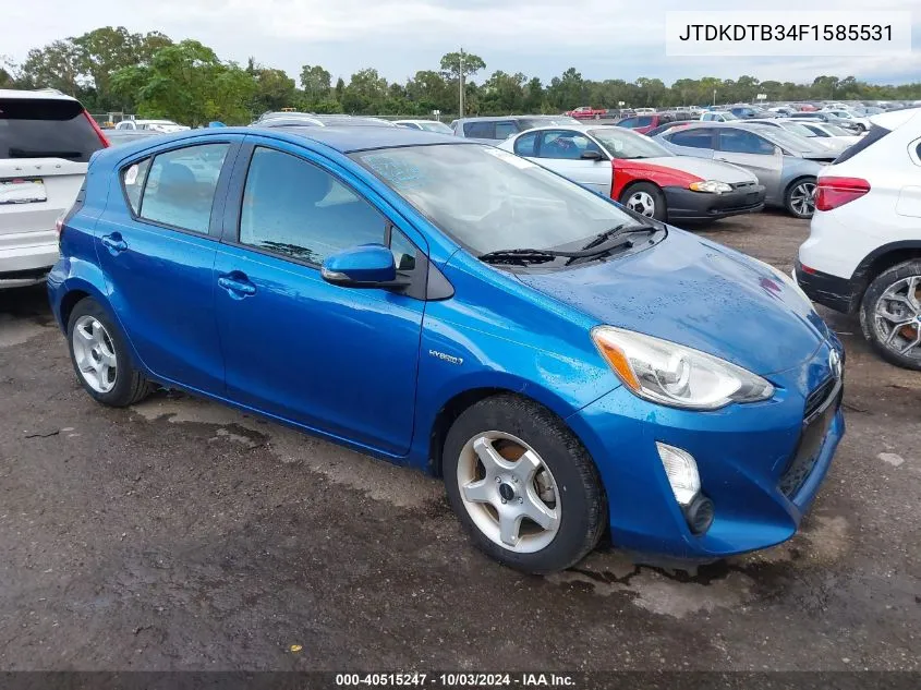 2015 Toyota Prius C Two VIN: JTDKDTB34F1585531 Lot: 40515247