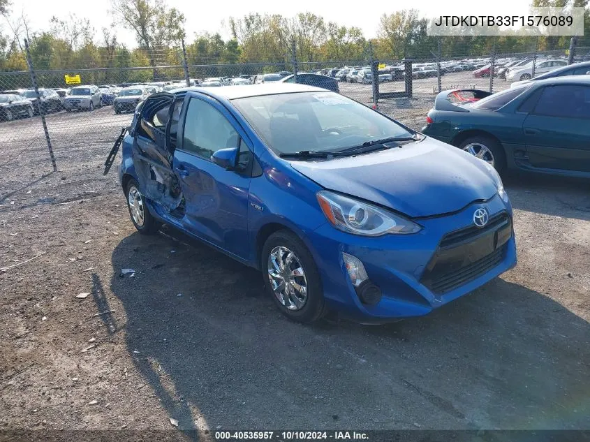 2015 Toyota Prius C Three VIN: JTDKDTB33F1576089 Lot: 40535957