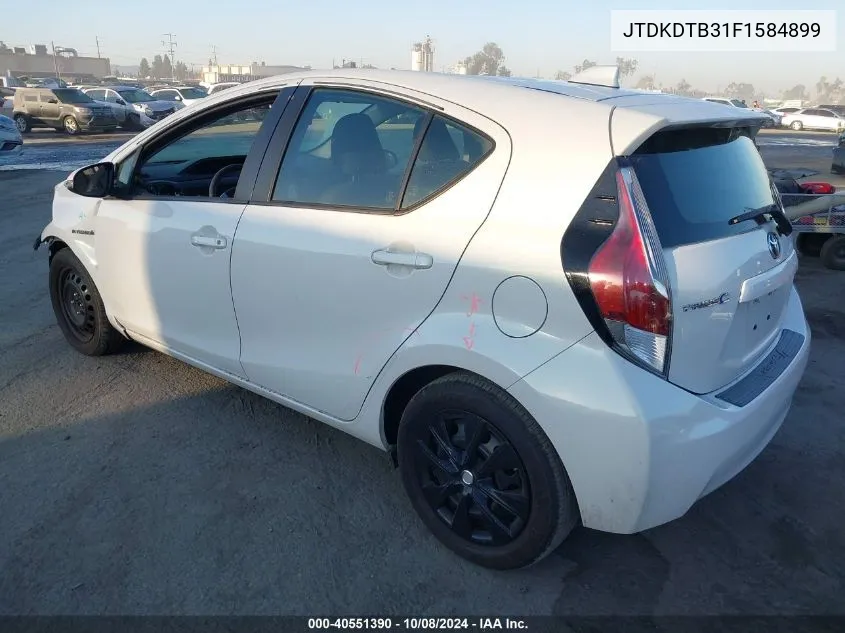 2015 Toyota Prius C VIN: JTDKDTB31F1584899 Lot: 40551390