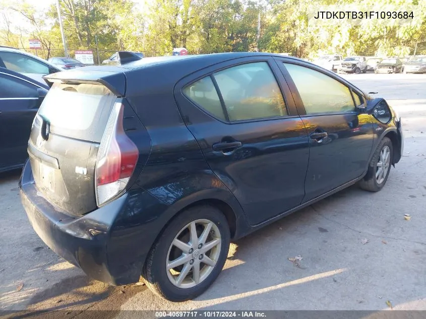 2015 Toyota Prius C Three VIN: JTDKDTB31F1093684 Lot: 40597717