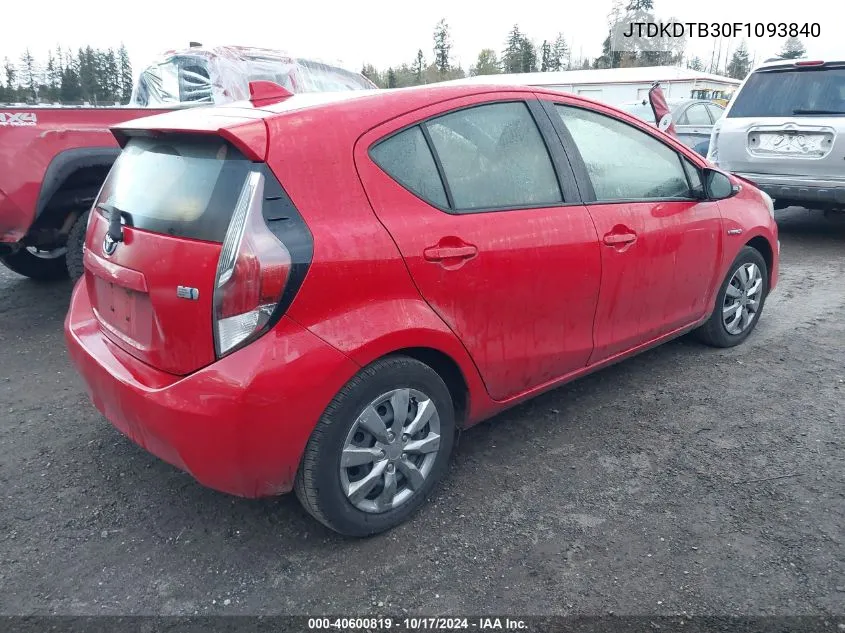 JTDKDTB30F1093840 2015 Toyota Prius C One