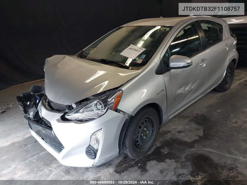 2015 Toyota Prius C Three VIN: JTDKDTB32F1108757 Lot: 40690053