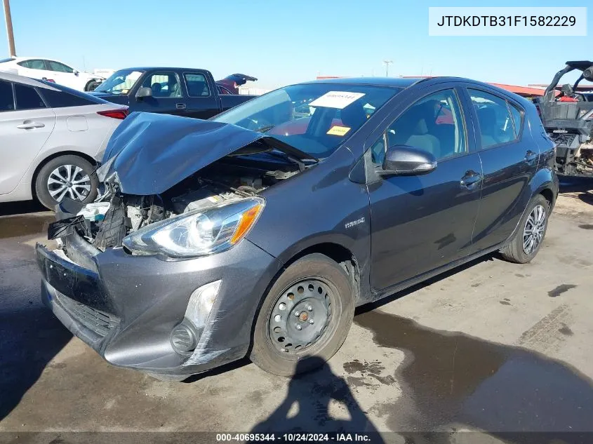 2015 Toyota Prius C Two VIN: JTDKDTB31F1582229 Lot: 40695344