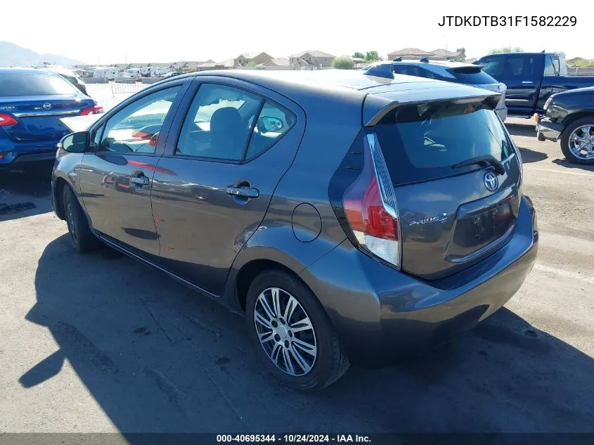 2015 Toyota Prius C Two VIN: JTDKDTB31F1582229 Lot: 40695344