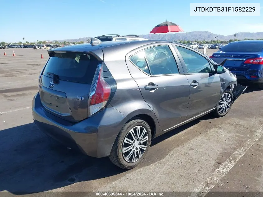 2015 Toyota Prius C Two VIN: JTDKDTB31F1582229 Lot: 40695344