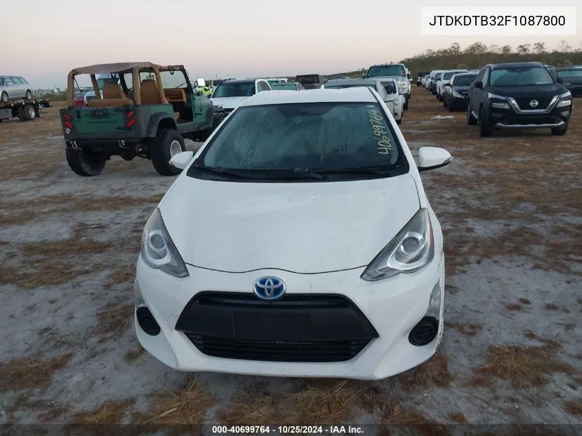 JTDKDTB32F1087800 2015 Toyota Prius C One