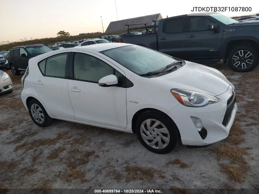 JTDKDTB32F1087800 2015 Toyota Prius C One