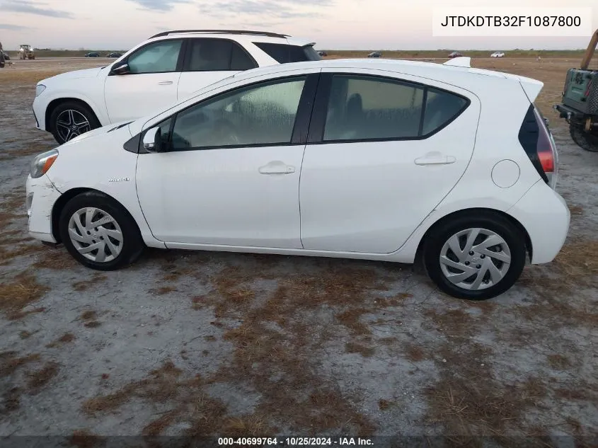 JTDKDTB32F1087800 2015 Toyota Prius C One