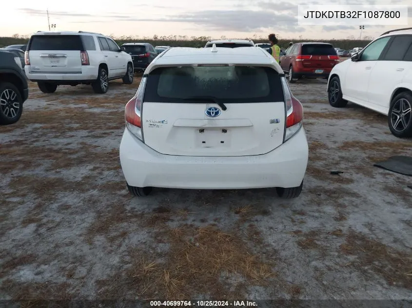 2015 Toyota Prius C One VIN: JTDKDTB32F1087800 Lot: 40699764