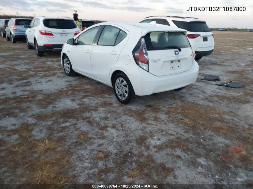 JTDKDTB32F1087800 2015 Toyota Prius C One