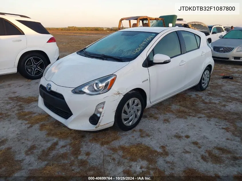 JTDKDTB32F1087800 2015 Toyota Prius C One