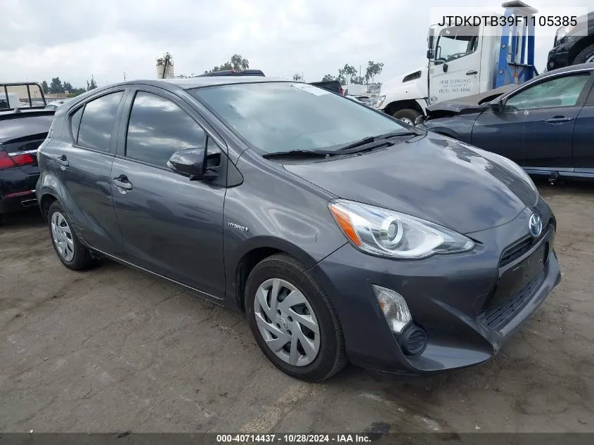 2015 Toyota Prius C Two VIN: JTDKDTB39F1105385 Lot: 40714437