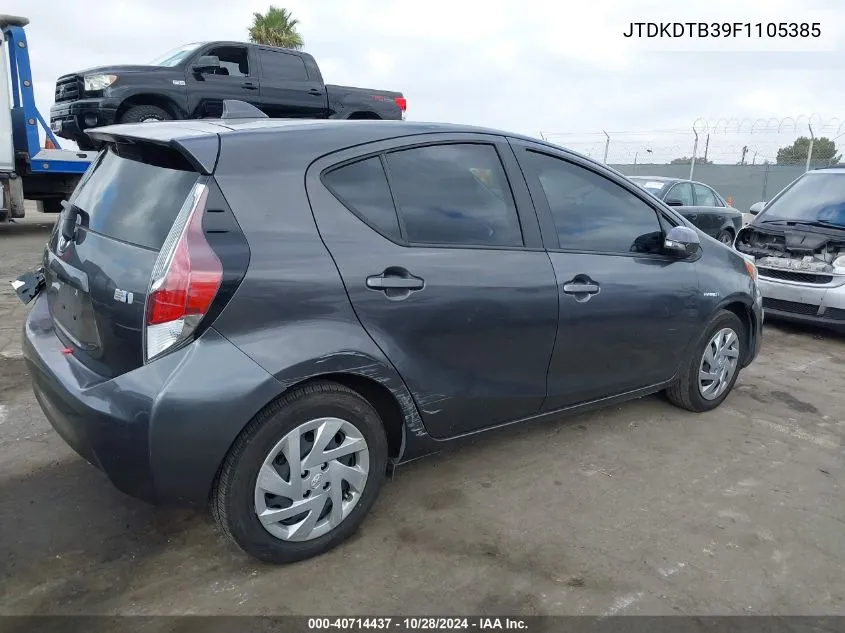 2015 Toyota Prius C Two VIN: JTDKDTB39F1105385 Lot: 40714437