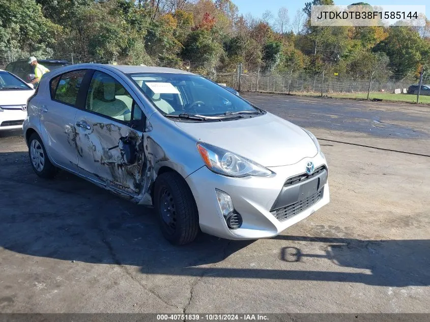 2015 Toyota Prius C One VIN: JTDKDTB38F1585144 Lot: 40751839