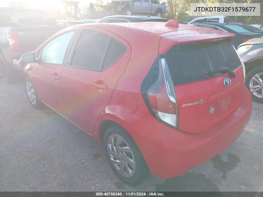 JTDKDTB32F1579677 2015 Toyota Prius C Two