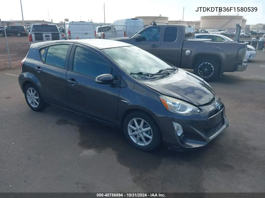 2015 Toyota Prius C Four/One/Three/Two VIN: JTDKDTB36F1580539 Lot: 40756894