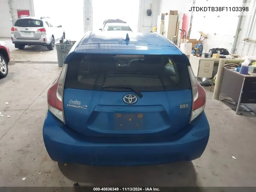 2015 Toyota Prius C Two VIN: JTDKDTB38F1103398 Lot: 40836349