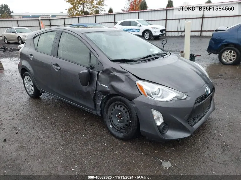 2015 Toyota Prius C Two VIN: JTDKDTB36F1584560 Lot: 40862625