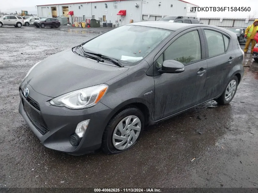 2015 Toyota Prius C Two VIN: JTDKDTB36F1584560 Lot: 40862625