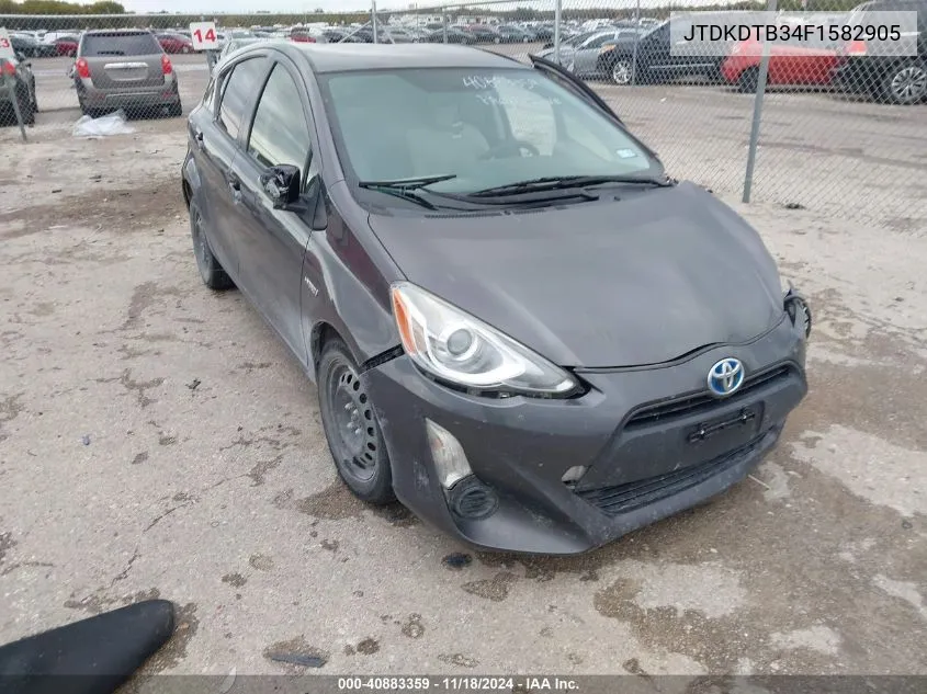 2015 Toyota Prius C One VIN: JTDKDTB34F1582905 Lot: 40883359