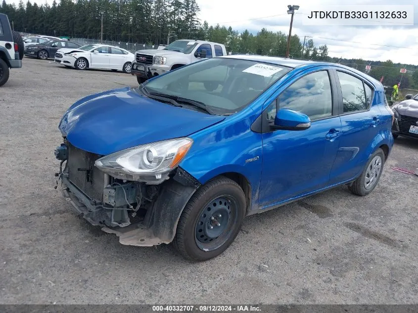 JTDKDTB33G1132633 2016 Toyota Prius C Two