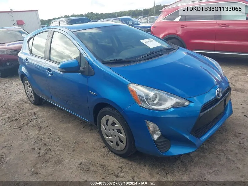 2016 Toyota Prius C Two VIN: JTDKDTB38G1133065 Lot: 40395072