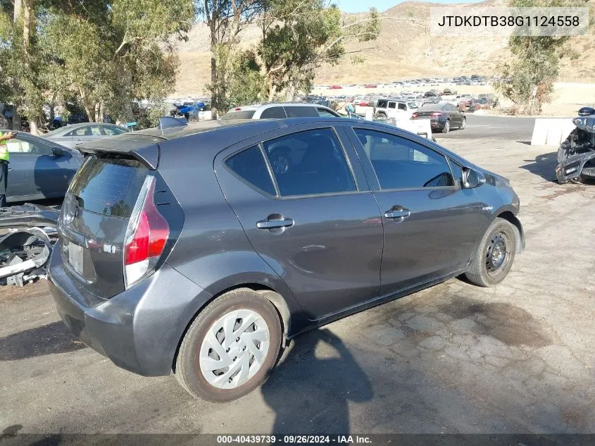 JTDKDTB38G1124558 2016 Toyota Prius C