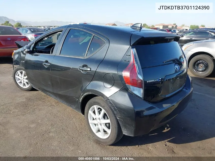 2016 Toyota Prius C Three VIN: JTDKDTB37G1124390 Lot: 40501886