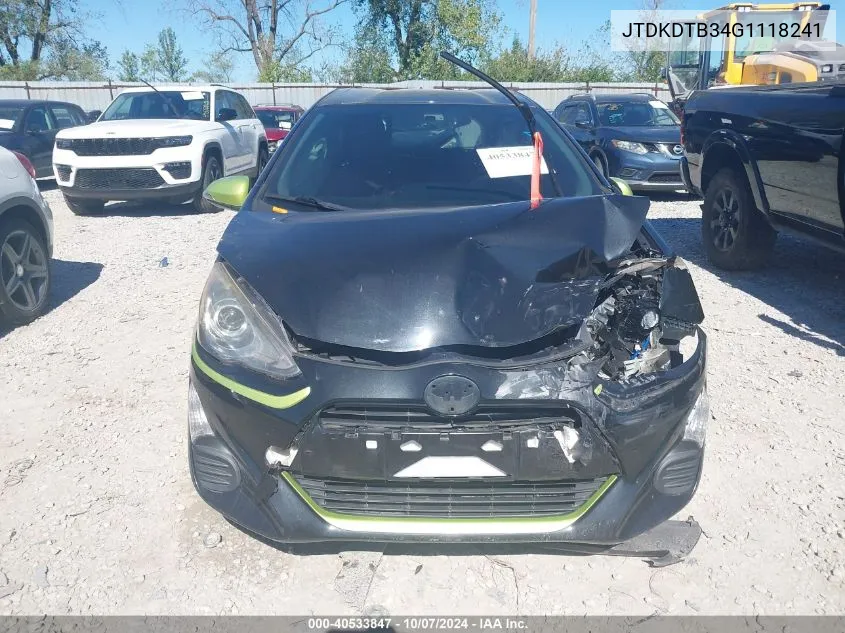 JTDKDTB34G1118241 2016 Toyota Prius C