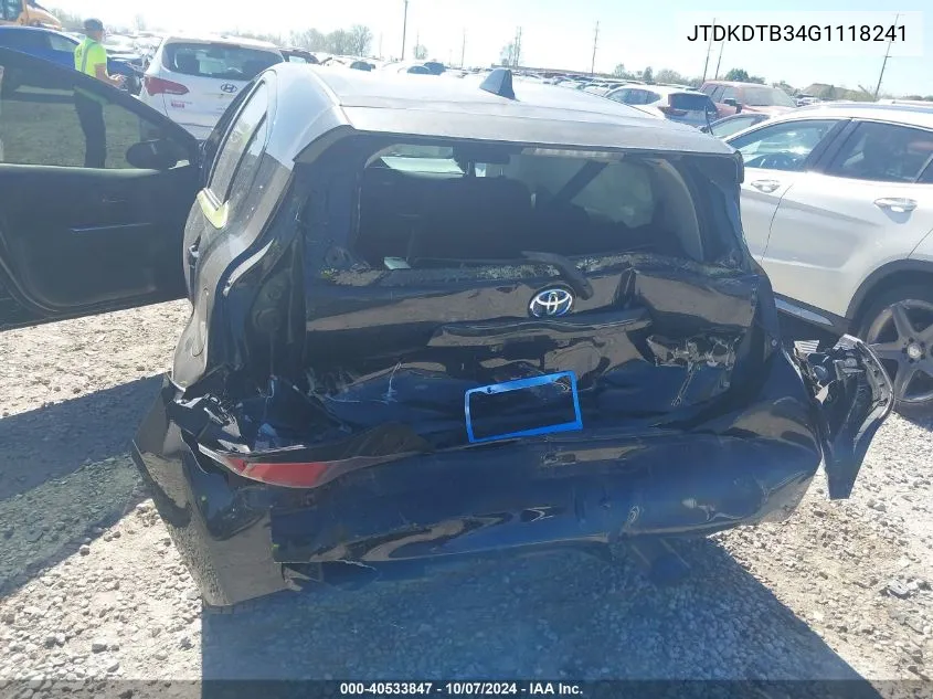 JTDKDTB34G1118241 2016 Toyota Prius C