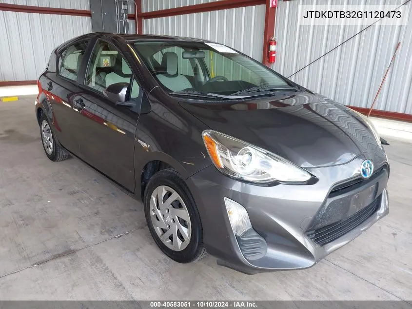 JTDKDTB32G1120473 2016 Toyota Prius C One