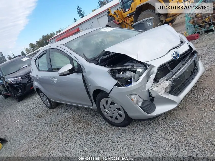 2016 Toyota Prius C Two VIN: JTDKDTB37G1135180 Lot: 40593165