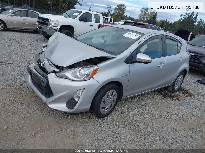 JTDKDTB37G1135180 2016 Toyota Prius C Two