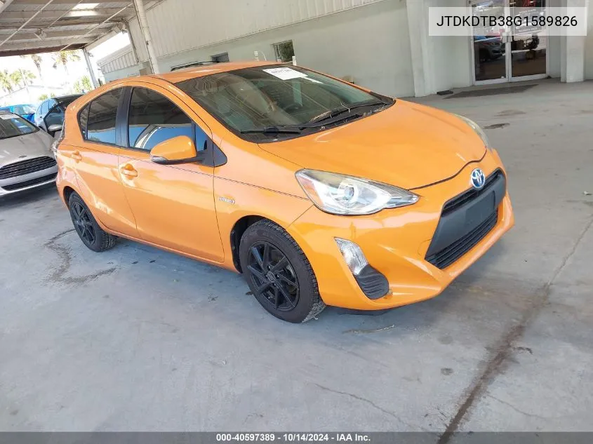 JTDKDTB38G1589826 2016 Toyota Prius C One