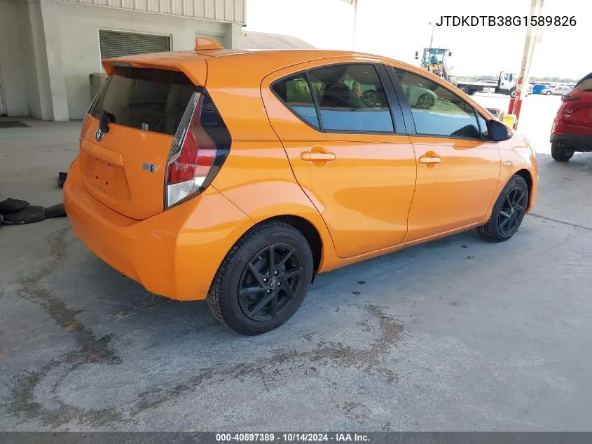 JTDKDTB38G1589826 2016 Toyota Prius C One