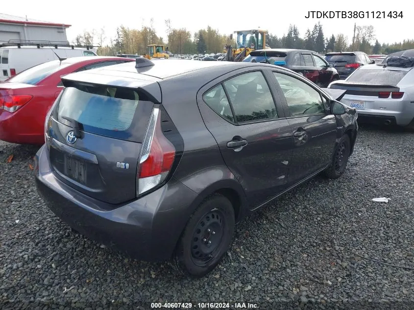 2016 Toyota Prius C One VIN: JTDKDTB38G1121434 Lot: 40607429