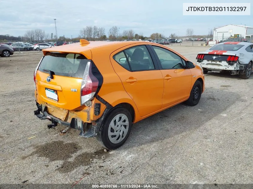 2016 Toyota Prius C Two VIN: JTDKDTB32G1132297 Lot: 40859766