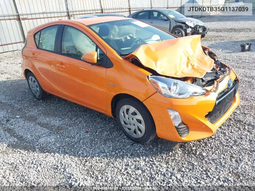 2016 Toyota Prius C Two VIN: JTDKDTB35G1137039 Lot: 40878701