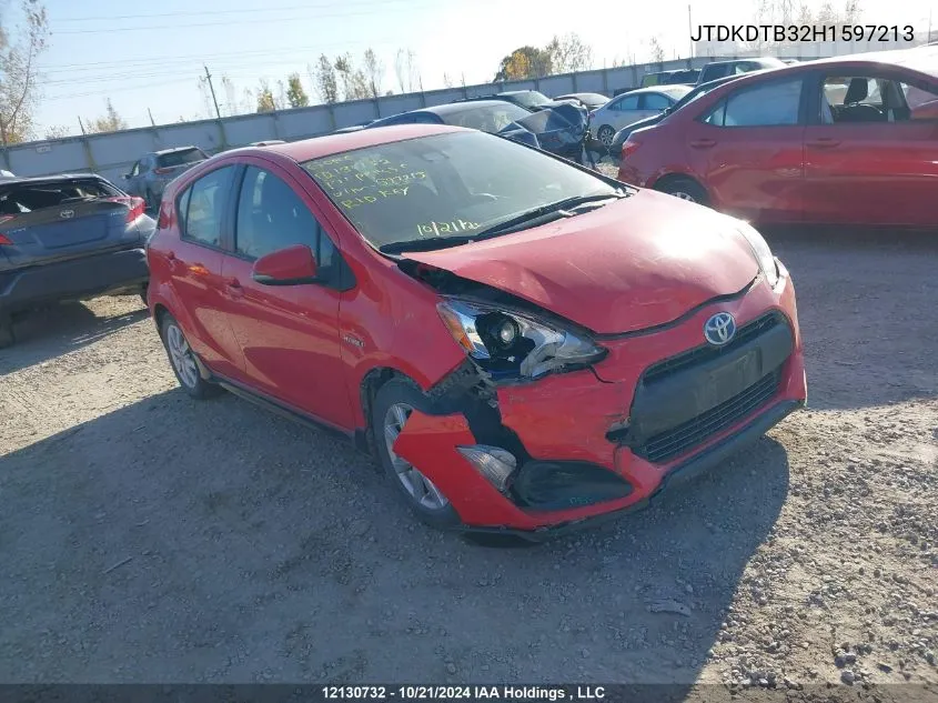 2017 Toyota Prius C Technology VIN: JTDKDTB32H1597213 Lot: 12130732