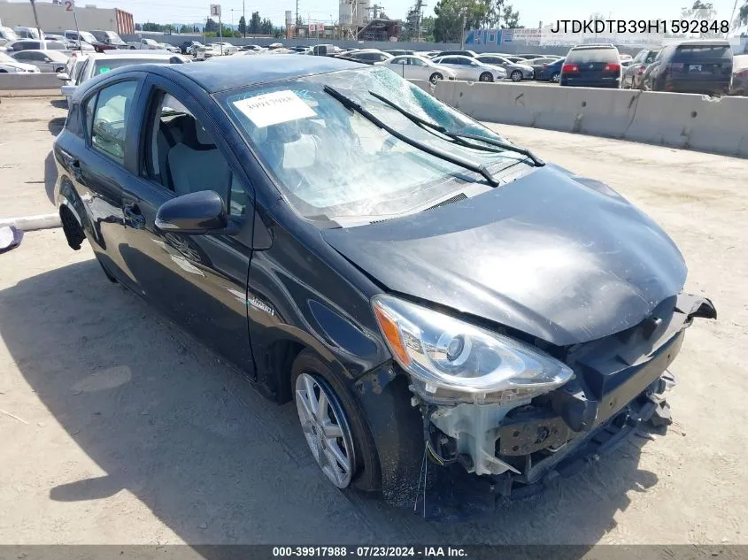 JTDKDTB39H1592848 2017 Toyota Prius C One