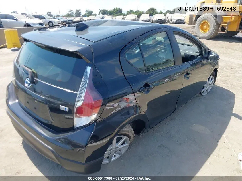 JTDKDTB39H1592848 2017 Toyota Prius C One