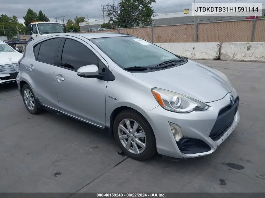 JTDKDTB31H1591144 2017 Toyota Prius C Two