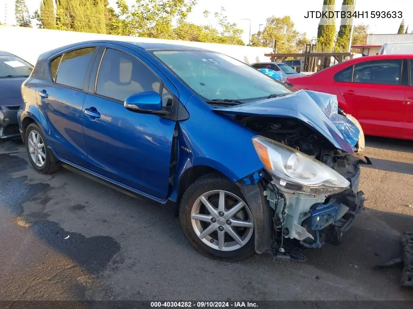 JTDKDTB34H1593633 2017 Toyota Prius C One