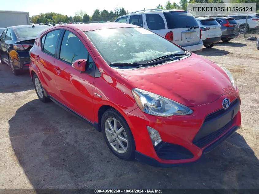 2017 Toyota Prius C One VIN: JTDKDTB35H1595424 Lot: 40518260