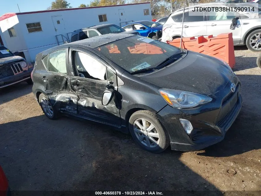 JTDKDTB38H1590914 2017 Toyota Prius C Two