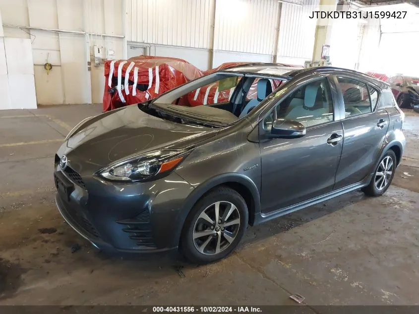 2018 Toyota Prius C One VIN: JTDKDTB31J1599427 Lot: 40431556