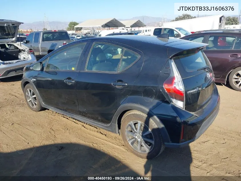 JTDKDTB33J1606376 2018 Toyota Prius C Four