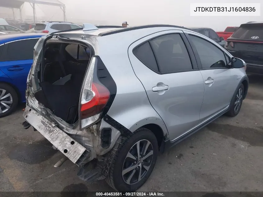 JTDKDTB31J1604836 2018 Toyota Prius C One