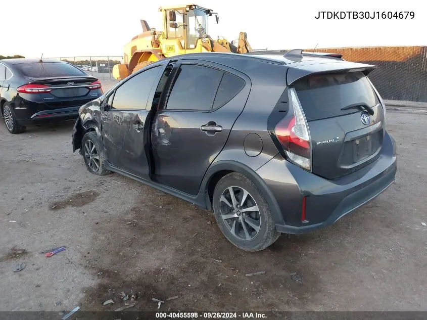 2018 Toyota Prius C One VIN: JTDKDTB30J1604679 Lot: 40455598