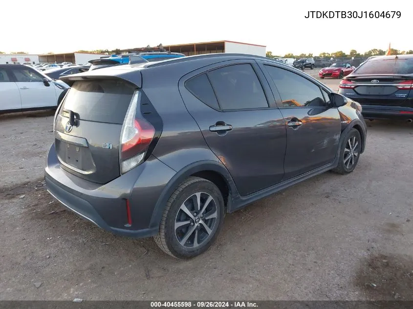 JTDKDTB30J1604679 2018 Toyota Prius C One